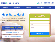 Tablet Screenshot of intervention.com